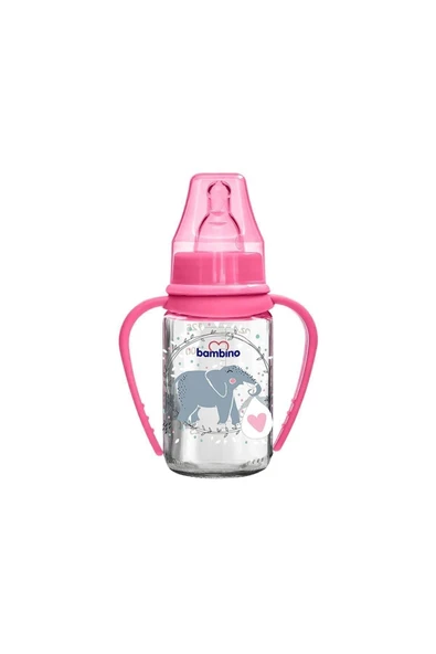Bambino Kulplu Cam Biberon 125 ml ürün görseli