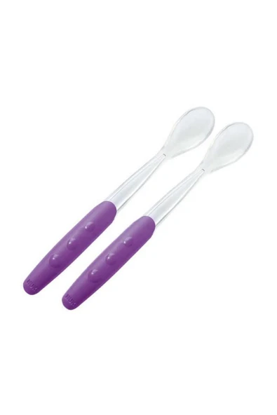Nuk Silikon Uçlu Kaşık - 2'li Set Na 255065 Mor - 1