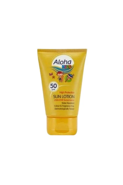 ALOHA Spf50 Kids Sun Lotion 50 ml - Çocuklar Için Çanta Boyu Güneş Losyonu