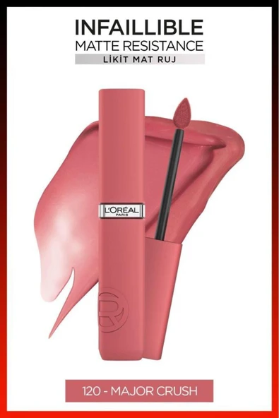 L'Oreal Paris Infaillible Matte Resistance Likit Mat Ruj - 120 Major Crush