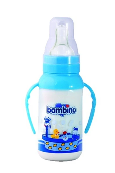 Bambino Kulplu Cam Biberon 125 ml - Pembe