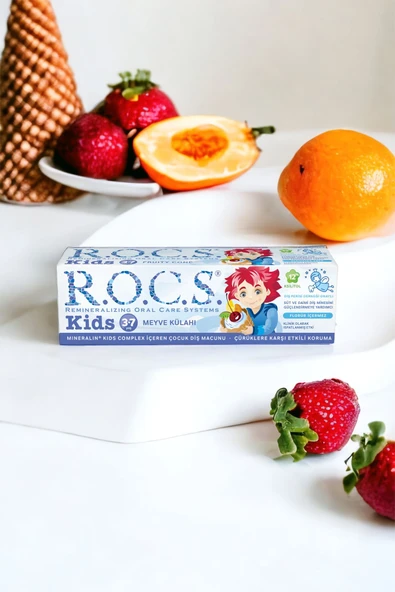 R.O.C.S. Rocs Kids 3-7 Yaş Meyveli Çocuk Diş Macunu Meyve Külahı 35ml. - 2
