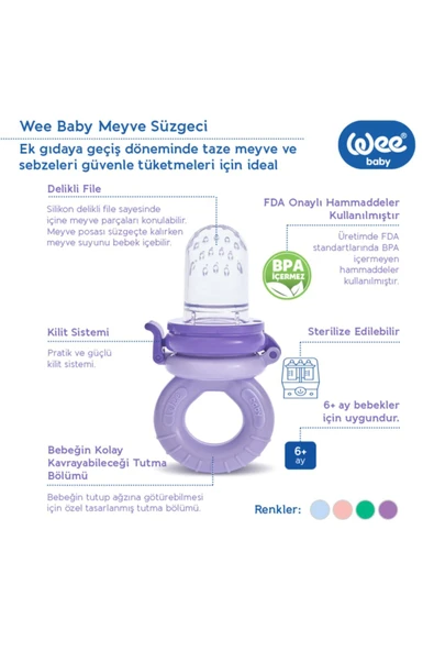 Wee Baby 207 Meyve Süzgeci Mavi - 4
