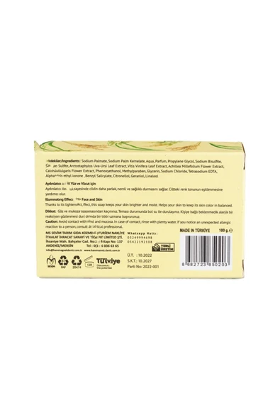 Hanımağa Akdeniz Pirinç Özlü Beyazlatıcı Sabun 100 Gr,pirinç - Resim 3