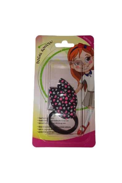 Headlice Stopper Bit Tokası Doğal Kokulu Siyah Pembe Kalpli ürün görseli