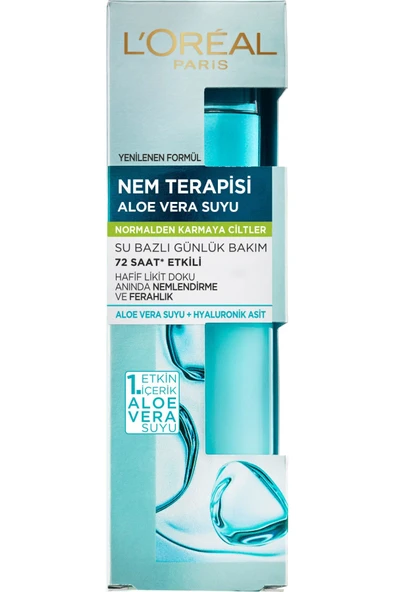 L'Oreal Paris Nem Terapisi Aloe Vera Suyu Normalden Karmaya Ciltler Krem 70 Ml - 2