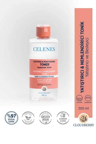 Celenes Cloudberry Nemlendirici & Yatıştırıcı Tonik 200 ml