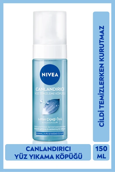 NIVEA Yüz Yıkama Köpüğü Canlandırıcı Lotus Çiçeği İçeren Yüz Temizleyici 150ml Normal Cilt ürün görseli