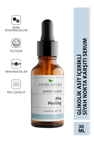 Herbaderm Aha-peeling Cilt Tonu Eşitleyici Glikolik Asit Super Serum