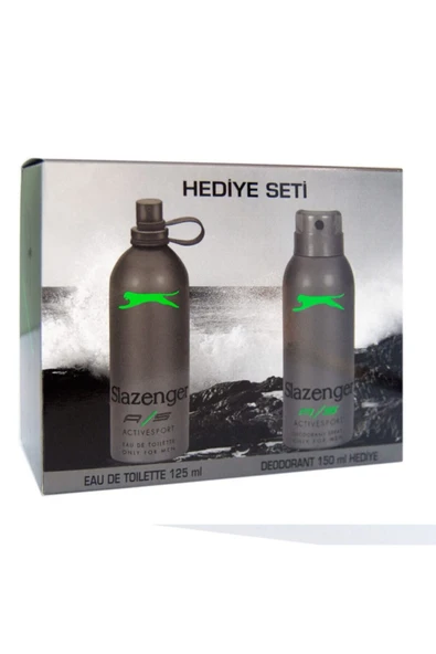 Slazenger Active Sport Yeşil Edt 125 ml Deo Sprey 150 ml Erkek Parfüm Seti