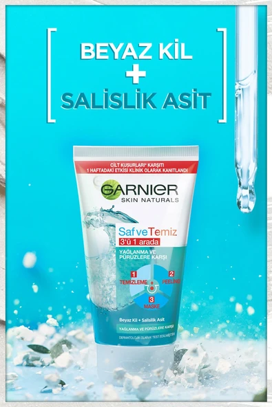 Garnier Saf & Temiz Yağlanma Ve Pürüzlere Karşı 3'ü 1 Arada 150 ml - Resim 4