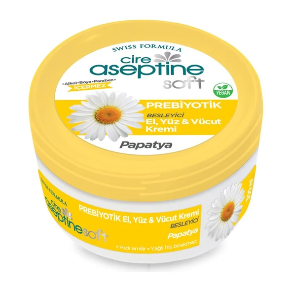 CIRE ASEPTINE Cire Aseptine Soft Papatya Prebiyotik Nemlendirici Bakım Kremi 300 ml