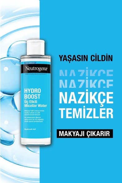 Neutrogena Hydro Boost Üç Etkili Micellar Water Makyaj Temizleme Suyu 400 ml - 3