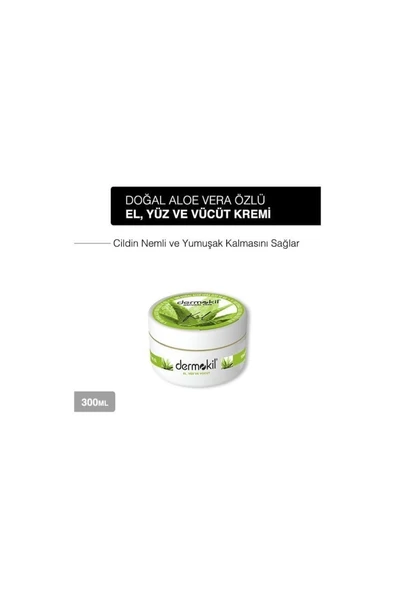 Dermokil Natural El Ve Yüz Bakım Kremi Aloe Vera 300 Ml - 2