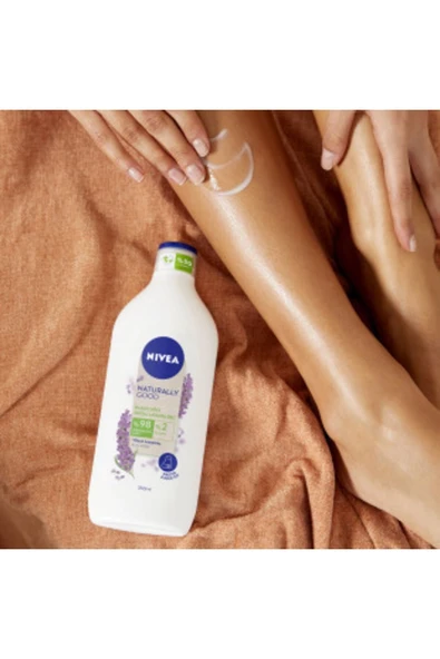 NIVEA Naturally Good Vücut Losyonu Lavanta 350 ml Kuru Cilt 48 Saat Nemlendirme - Resim 4