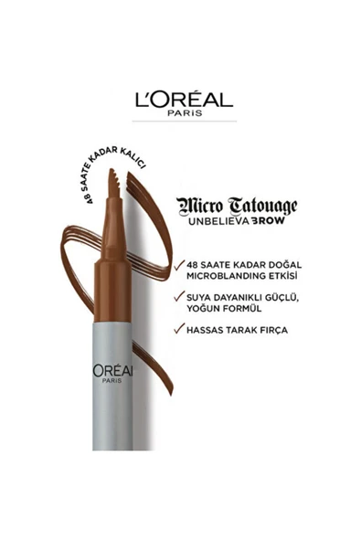 L'Oréal Paris Unbelieva Brow Micro Tatouage Kaş Kalemi - 109 Ebony - 3