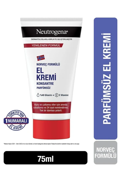 Neutrogena Norveç Formülü El Kremi Parfümsüz 75 Ml