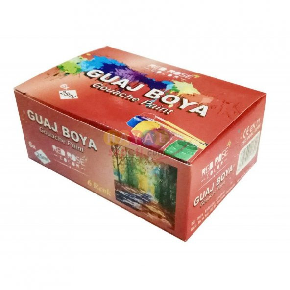 Guaj Boyası 6 Renk Redrose 6 X 25 Ml - Kutulu - 2
