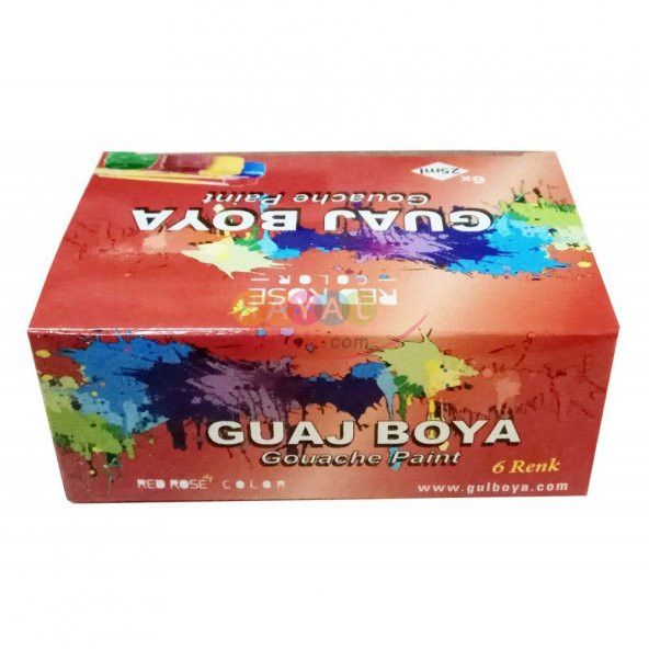 Guaj Boyası 6 Renk Redrose 6 X 25 Ml - Kutulu - 4