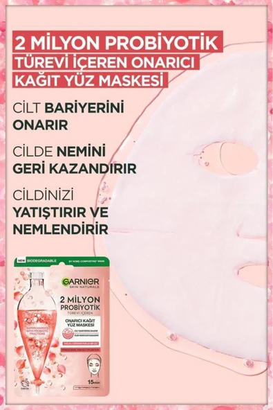 Garnier 2 Milyon Probiyotik Türevi Içeren Onarıcı Kağıt Yüz Maskesi - 2