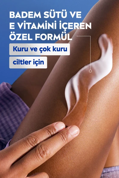 NIVEA Besleyici Vücut Sütü 400ml, Kuru Ve Çok Kuru Ciltler, 48 Saat Nemlendirici, E Vitamini, Badem Yağı - 4