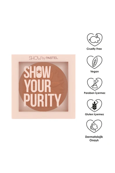 Show by Pastel Show Your Purity Powder - Pudra 104 Warm Tan - 3