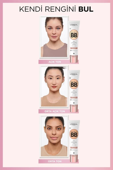 L'Oreal Paris Magic BB Renkli Nemlendirici Krem - 02 Light - 2