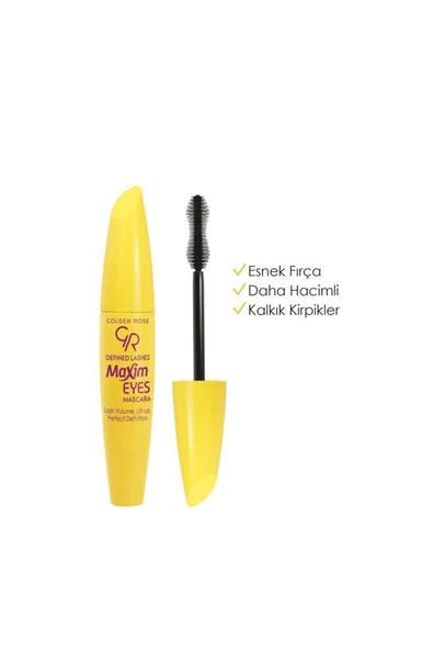 Golden Rose Siyah Maskara - Defined Lashes Maxim Eyes Mascara - 3