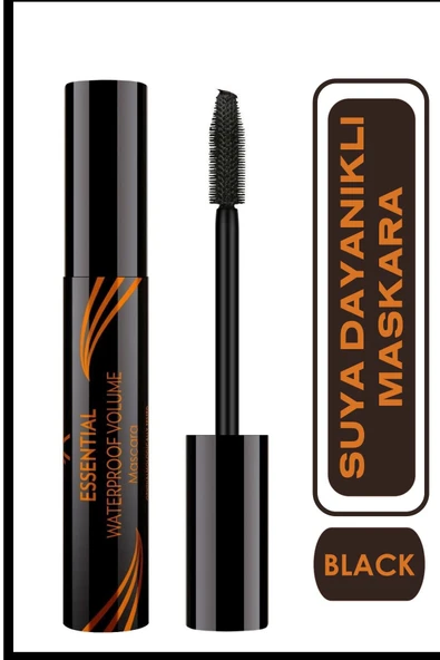 Golden Rose Essential Waterproof Volume Mascara Black - Suya Dayanıklı Maskara - 8691190070687