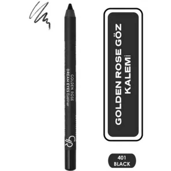 Golden Rose Dream Eyes Eyeliner No: 401 Black - Göz Kalemi - 8691190142018