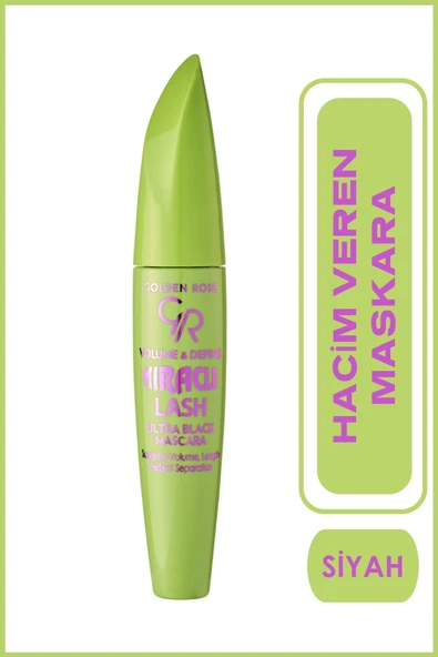 Golden Rose Volume & Define Miracle Lash Ultra Black Mascara - Hacim Veren Maskara - 8691190069797