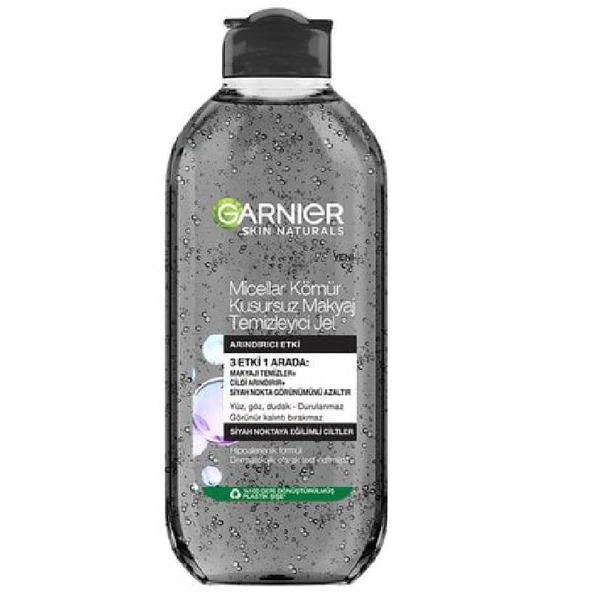 Garnier Micellar Kömür Kusursuz Makyaj Temizleyici Jel 400 ml