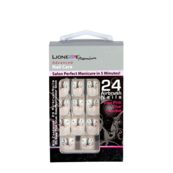 Lionesse Takma Tırnak M-61 Fiyonk Desen