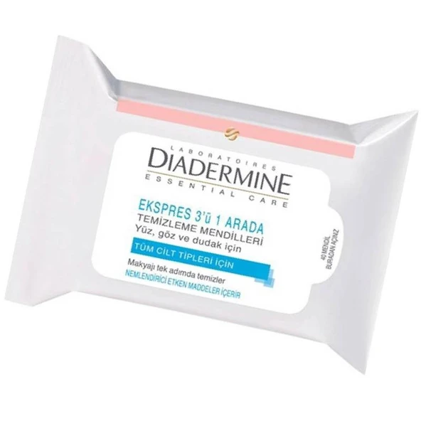Diadermine Express 3ü 1 Arada Temizleyici Mendil