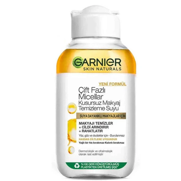 Garnier Çift Fazlı Micellar Kusursuz Makyaj Temizleme Suyu 100ml