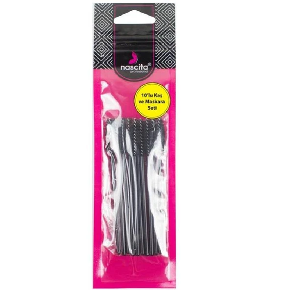 nascita 10'lu Kaş Ve Maskara Seti 02 - Siyah