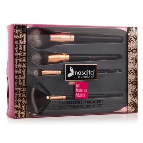 nascita Make Up Addıct 4 Lu Profesyonel Fırca Seti Çantalı