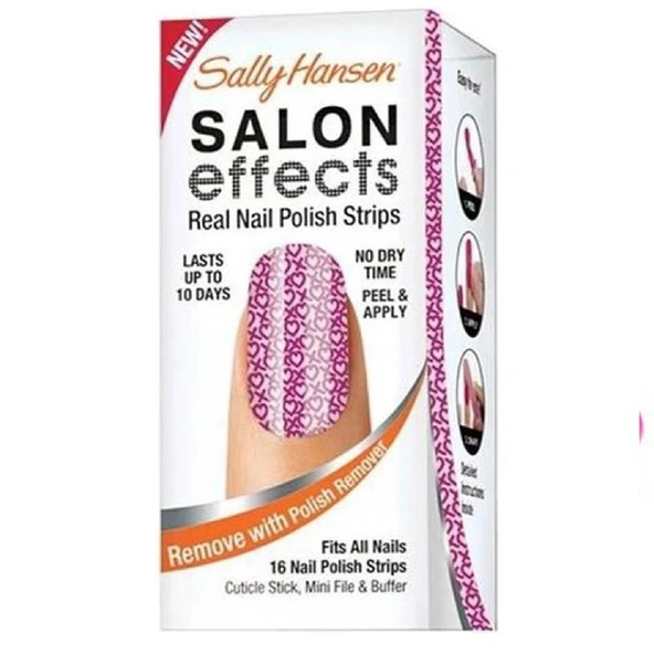 Sally Hansen Salon Effects- Gerçek Ojeden Yapılan Desenli Oje Bandı Cross My Heart ürün görseli