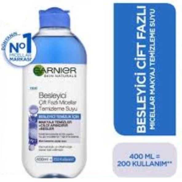 Garnier Besleyici Çift Fazlı Micellar Makyaj Temizleme Suyu 400 ml