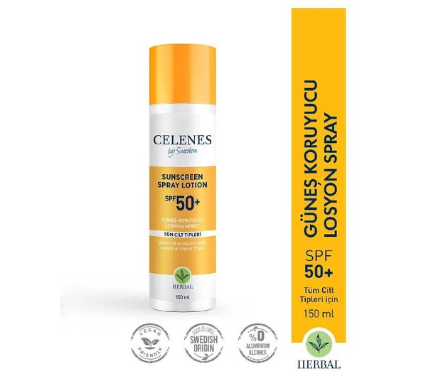 Celenes Herbal Güneş Koruyucu Losyon Spray 50 Spf