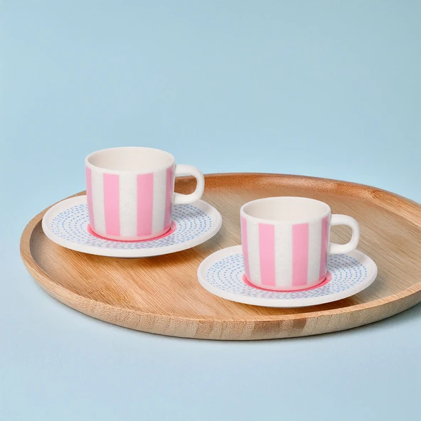 GÜRAL PORSELEN Mental 4 Parça 2 Kişilik Kahve Takımı 6566 ürün görseli 1