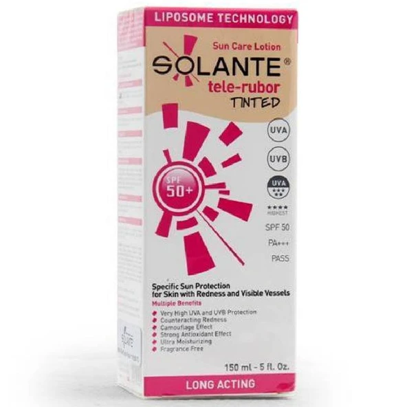 Solante Telerubor Tinted Spf 50 Losyon 150 ml
