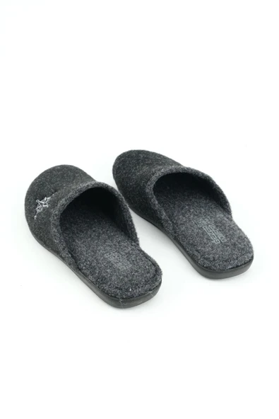 Gezer 15339 Kışlık Erkek Keçe Çıkarılabilir Taban Misafir Ev Bahçe Terlik - Resim 10