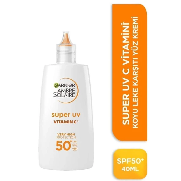 Garnier Ambre Solaire Super UV C Vitamini Koyu Leke Karşıtı Fluid Krem SPF50+ 40ML