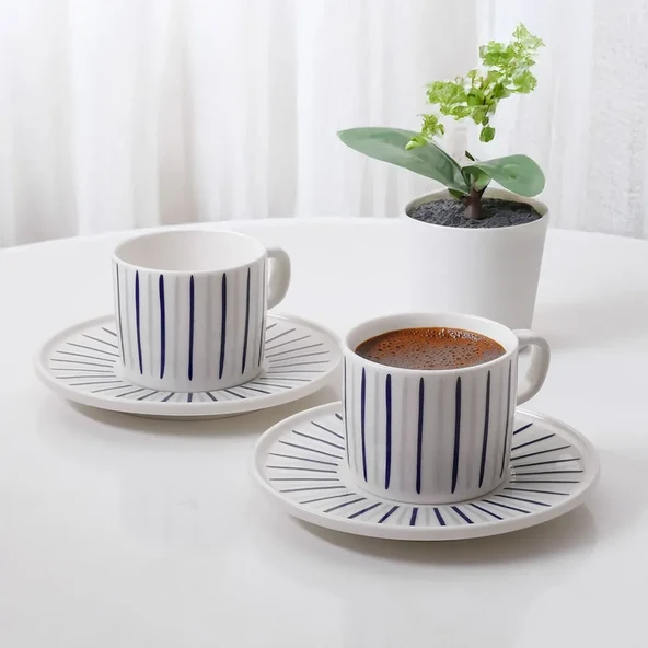 GÜRAL PORSELEN Mental 4 Parça 2 Kişilik Kahve Takımı 6733 ürün görseli 1