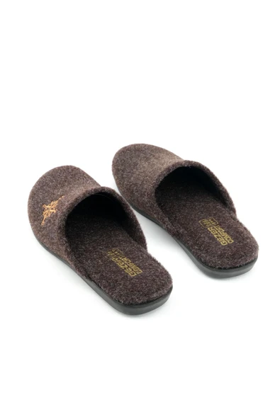 Gezer 15339 Kışlık Erkek Keçe Çıkarılabilir Taban Misafir Ev Bahçe Terlik - Resim 11