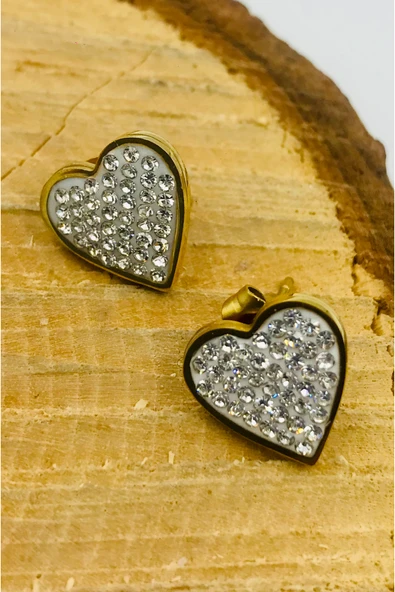 Gold Renk Figürlü Çelik  Küpe