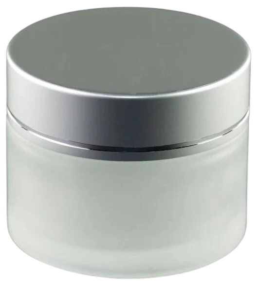 50ml şeffaf buzlu cam krem kavanozu, 24 adet, kozmetik kavanoz,krem kavanozu, cam kavanoz - 1
