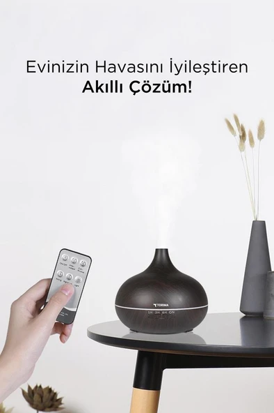 Torima SL-168 Koyu Ahşap Humidifier Hava Nemlendirici Ledli Aroma Terapisi Dekoratif Buhar Makinesi - 4