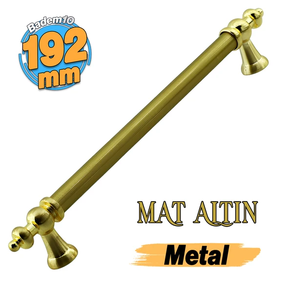 Osmanlı Metal Altın Kulp 192 mm 19.2 cm Mobilya Çekmece Mutfak Dolabı Dolap Kapak Kulplar Kulb Kulpu